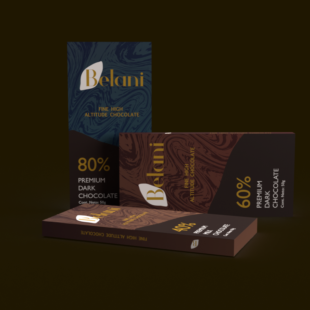 Diseño de cajas Belani Chocolates - Ecuador