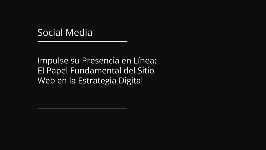 Sitio web en estrategia digital