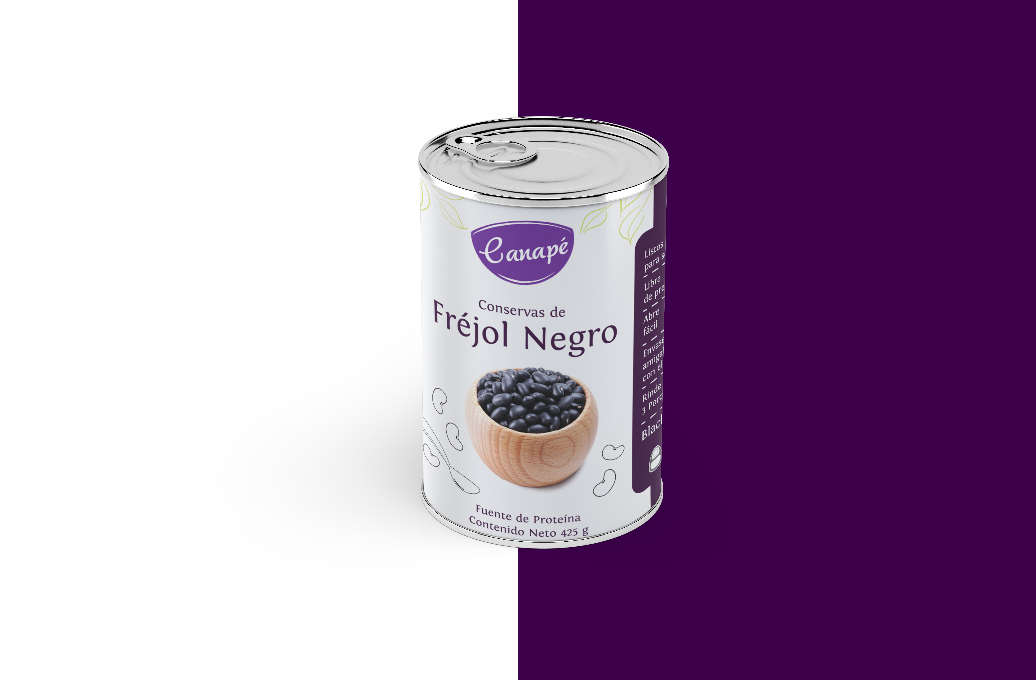 Diseño de etiqueta - Canapé - Frejol negro