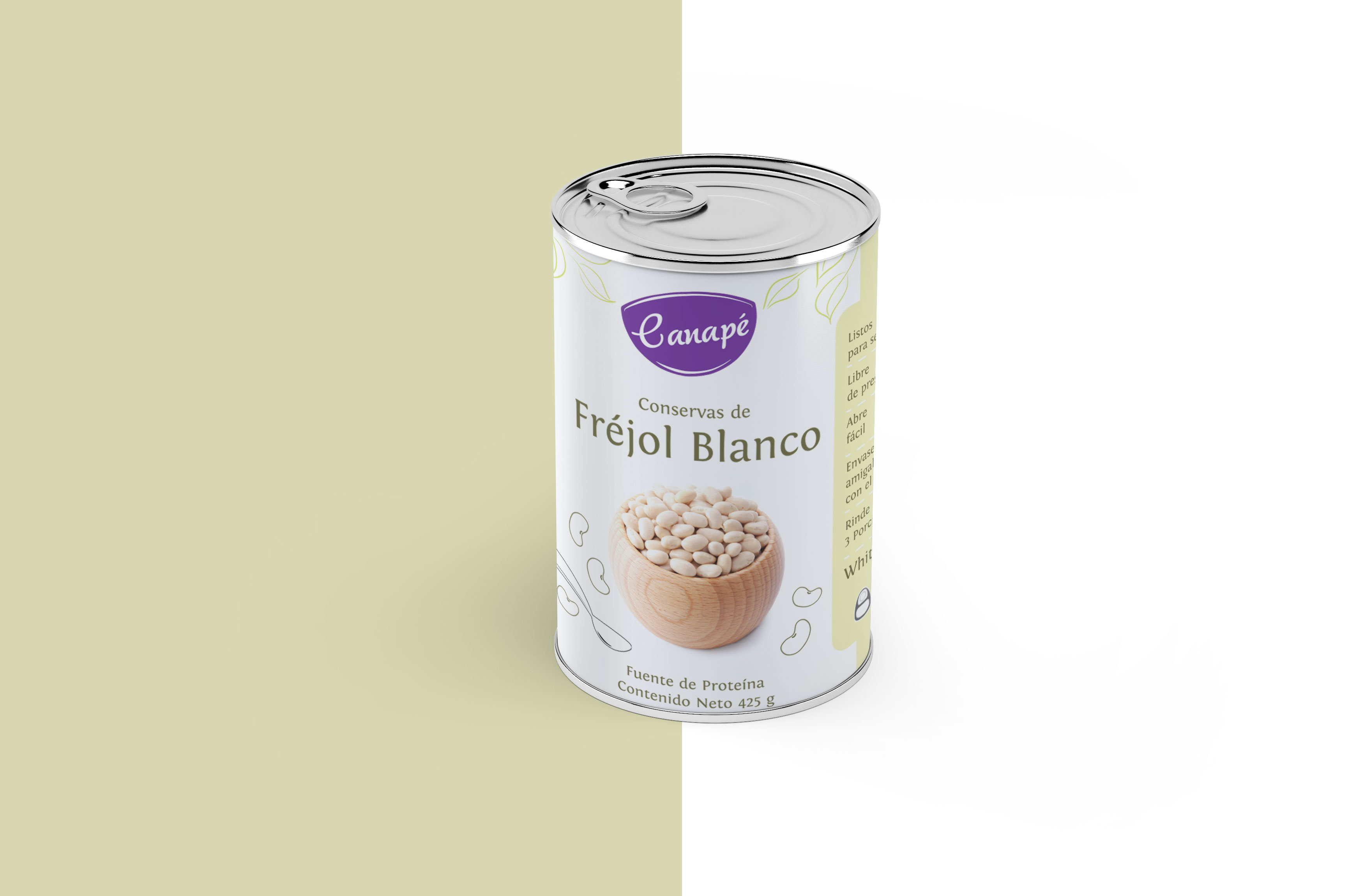 Diseño de etiqueta - Canapé frejol blanco