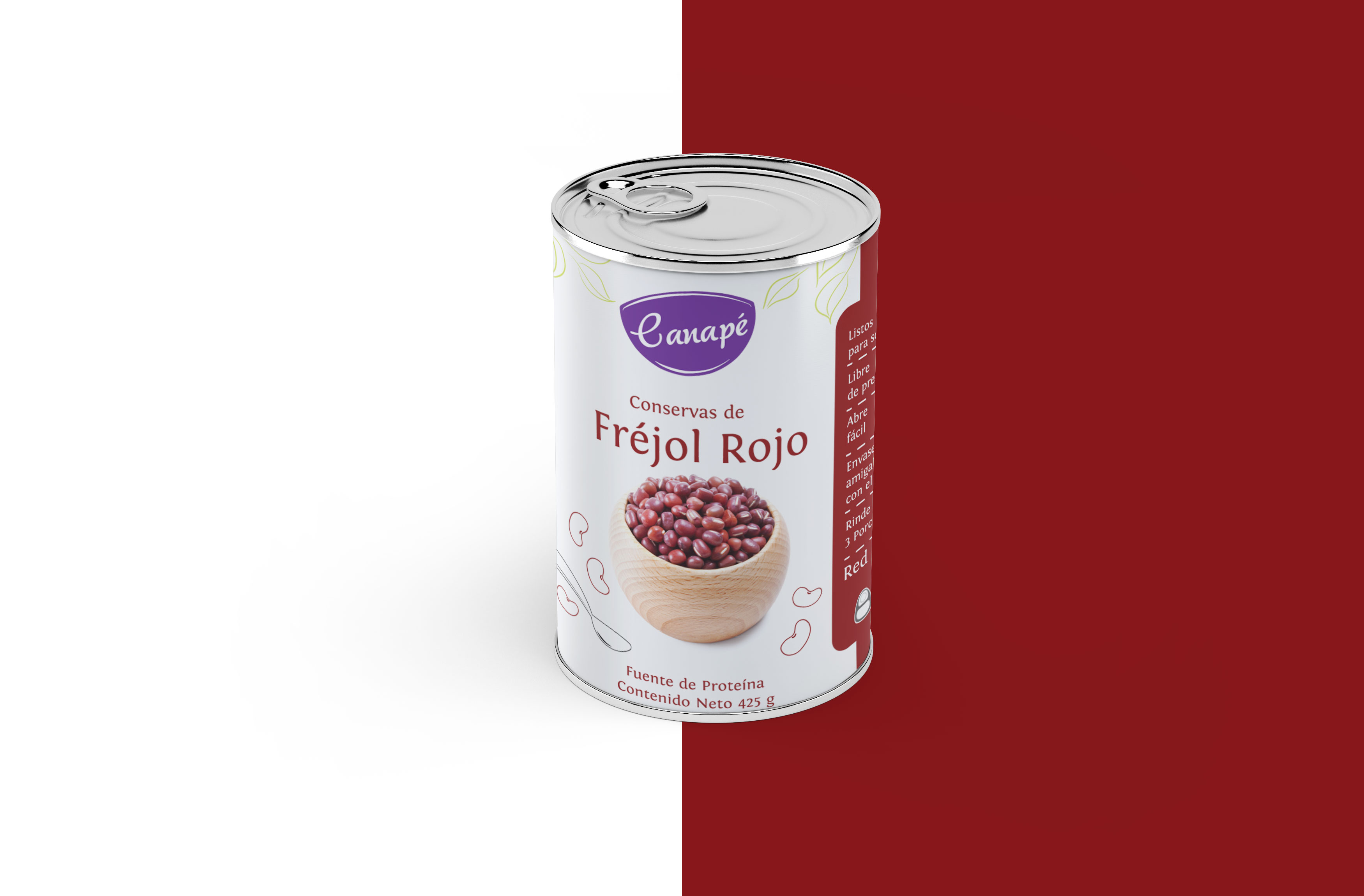 Diseño de etiqueta - Canapé frejol rojo