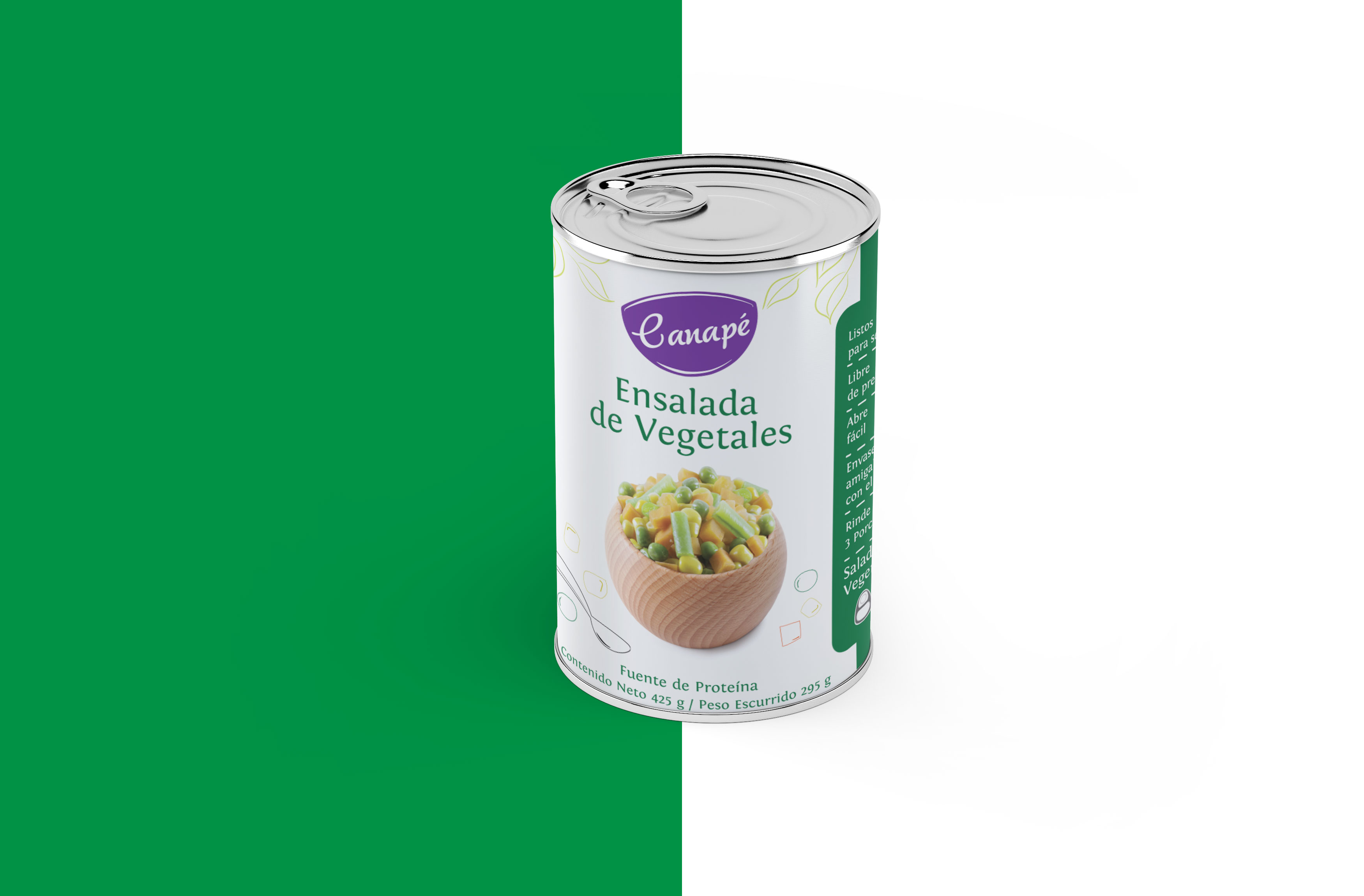 Diseño de etiqueta - Canapé ensalada vegetales