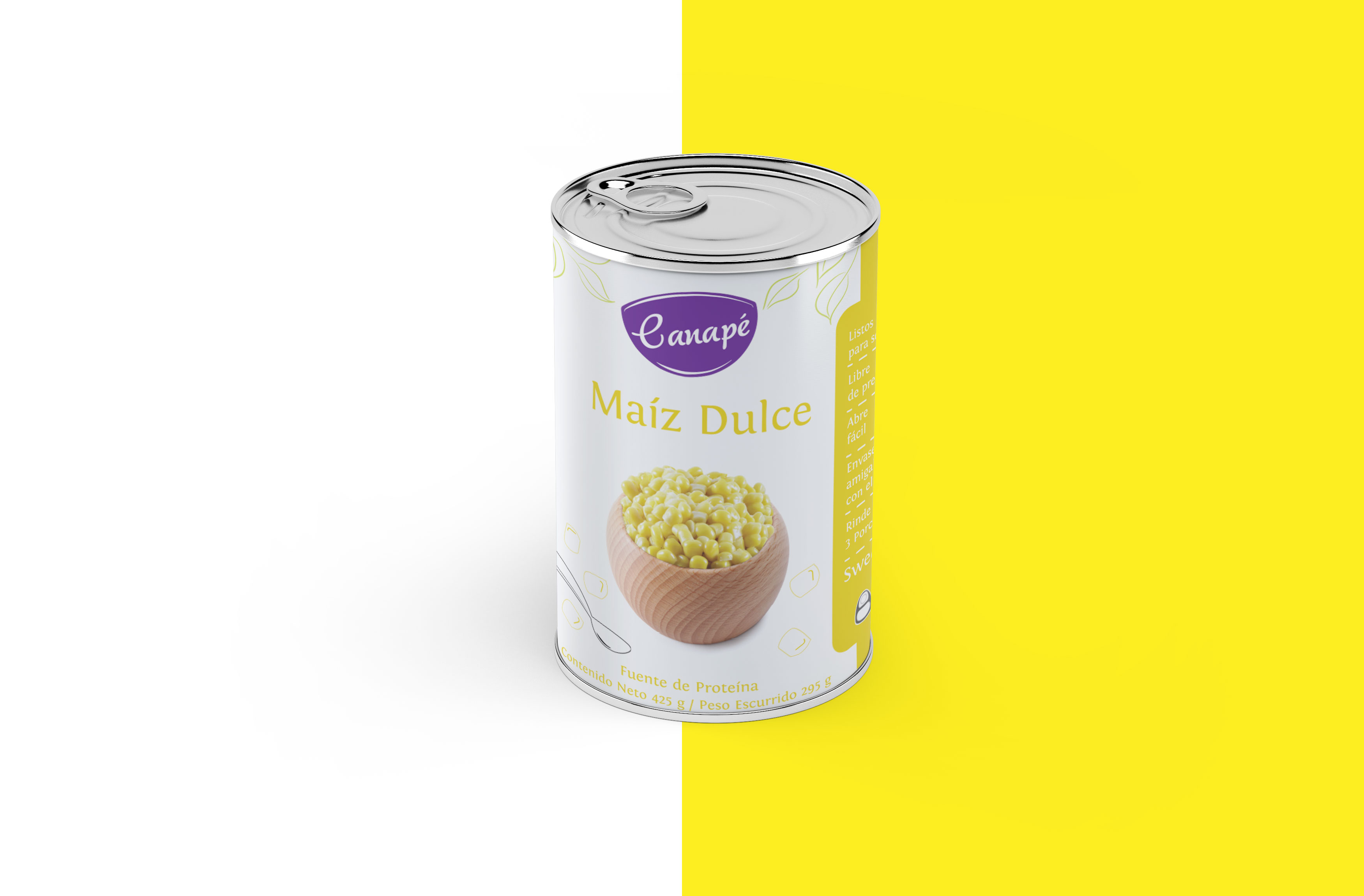 Diseño de etiqueta - Canapé maíz dulce