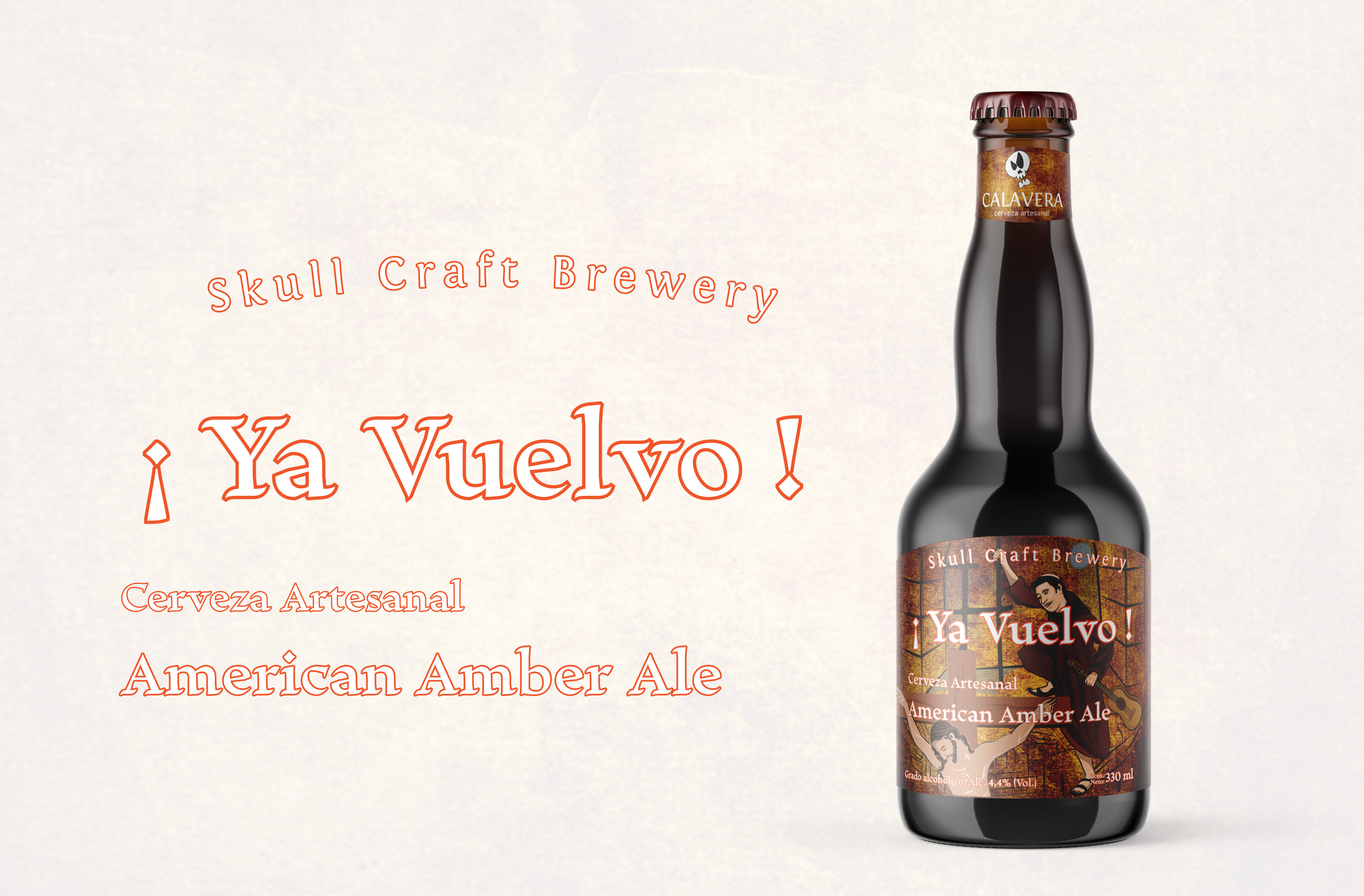 Cerveza calavera - diseño de etiquetas - Ya Vuelvo