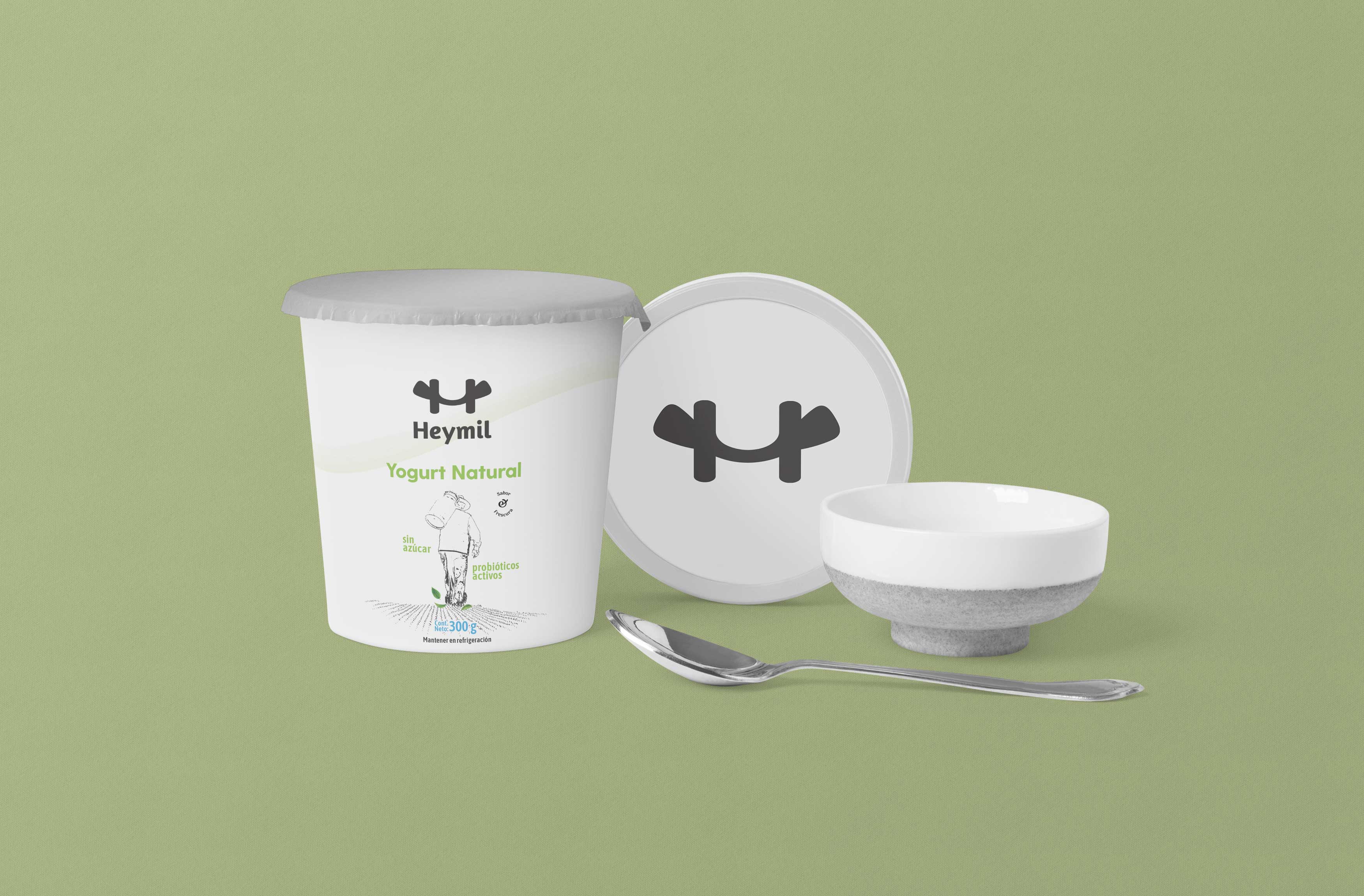 Diseño de etiquetas - Yogurt Heymil - Packaging - Soluciones de Firstrein